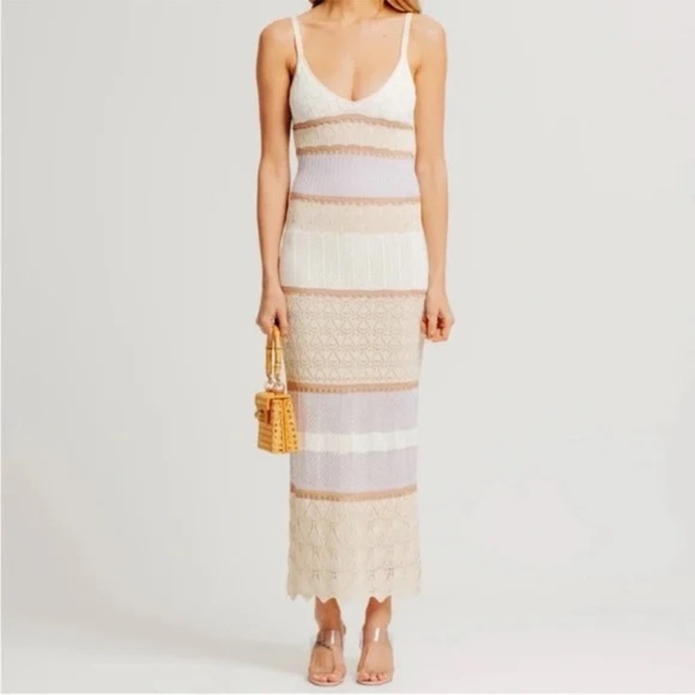 Brand New Torn by Ronny Kobo Knit Adriana Dress SZ L